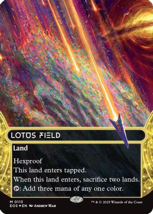 Lotus Field (Borderless) (113) Galaxy Foil - Edge of Eternities: Stellar Sights
