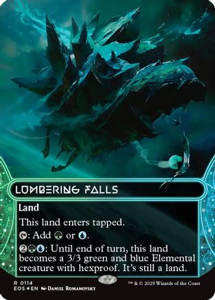 Lumbering Falls (Borderless) (114) Galaxy Foil - Edge of Eternities: Stellar Sights