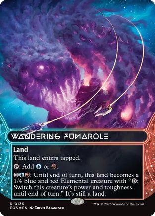 Wandering Fumarole (Borderless) (135) Galaxy Foil - Edge of Eternities: Stellar Sights
