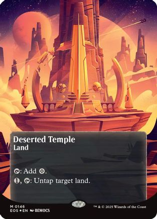 Deserted Temple (Borderless) (146) Galaxy Foil - Edge of Eternities: Stellar Sights