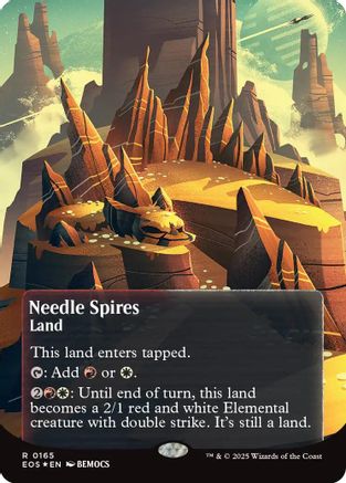 Needle Spires (Borderless) (165) Galaxy Foil - Edge of Eternities: Stellar Sights