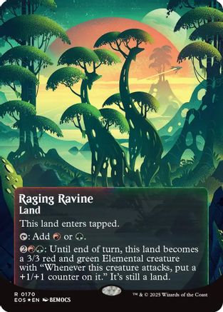 Raging Ravine (Borderless) (170) Galaxy Foil - Edge of Eternities: Stellar Sights
