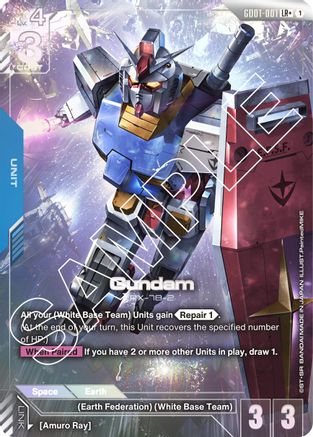 Gundam (GD01-001) (LR+) (GD01-001) Holofoil- Newtype Rising