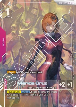Marida Cruz (R+) (GD01-093) Holofoil- Newtype Rising