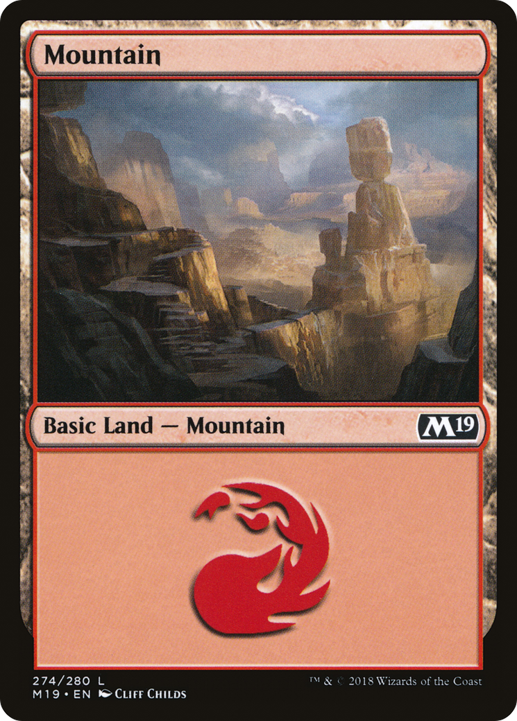 Mountain (274) [Core Set 2019] | Silver Goblin