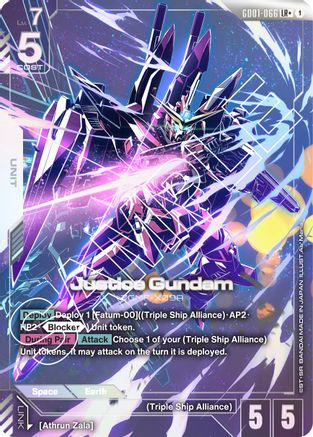 Justice Gundam (LR+) (GD01-066) Holofoil- Newtype Rising