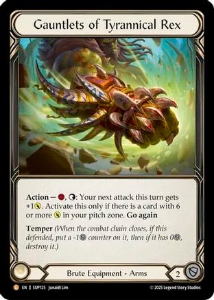 Gauntlets of Tyrannical Rex (SUP125) Rainbow Foil - Super Slam