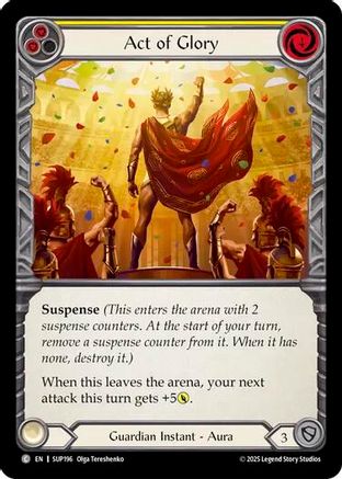 Act of Glory (Yellow) (SUP196) Rainbow Foil - Super Slam