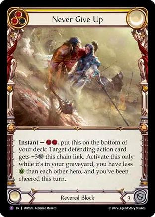 Never Give Up (SUP026) Rainbow Foil - Super Slam