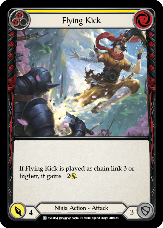 Flying Kick (Yellow) [CRU064] (Crucible of War)  1st Edition Normal | Silver Goblin