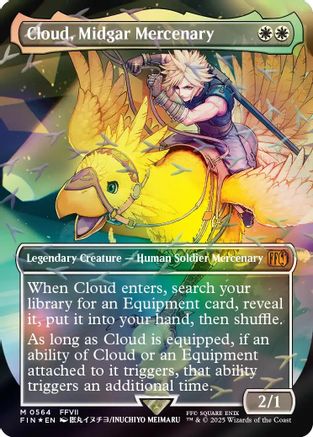 Cloud, Midgar Mercenary (Borderless) (Chocobo Track Foil) (564) Foil - FINAL FANTASY