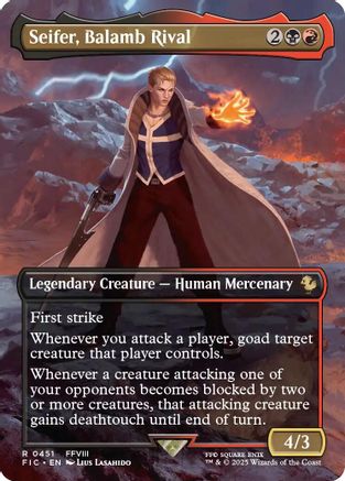 Seifer, Balamb Rival (Borderless) (451) Foil - Commander: FINAL FANTASY