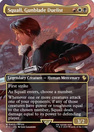 Squall, Gunblade Duelist (Borderless) (453) Foil - Commander: FINAL FANTASY