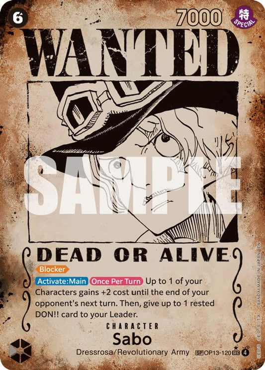 Sabo (Wanted Poster) (OP13-120) Foil