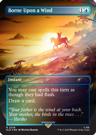 Borne Upon a Wind (Rainbow Foil) (2228) Foil - Secret Lair Drop Series
