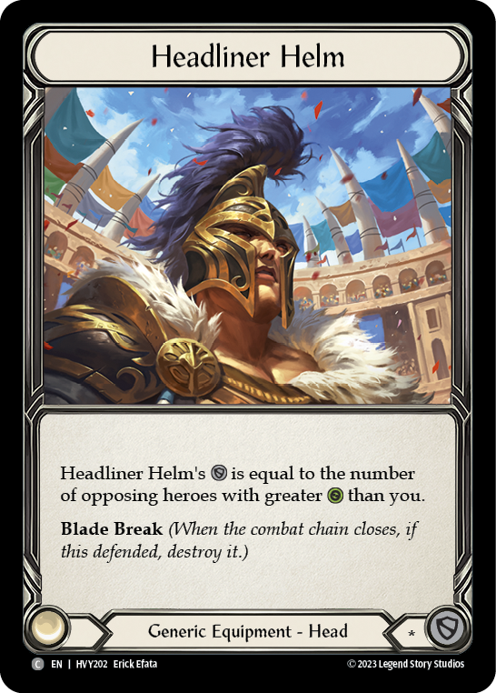 Headliner Helm Cold Foil (HVY202) - Heavy Hitters | Silver Goblin