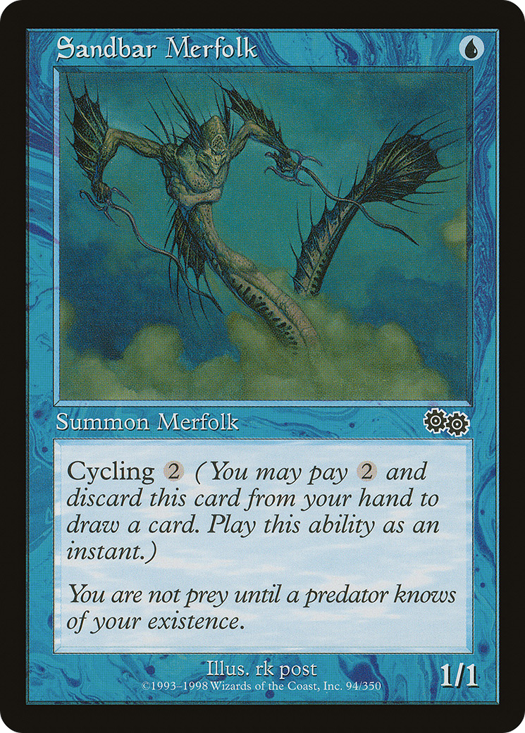 Sandbar Merfolk [Urza's Saga] | Silver Goblin