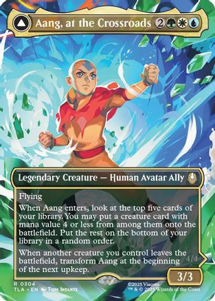 Aang, at the Crossroads (Borderless) (304) Foil - Avatar: The Last Airbender