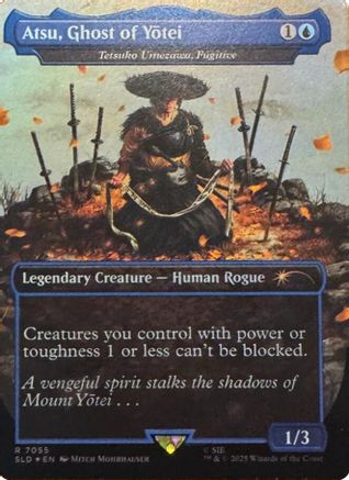 Atsu, Ghost of Yotei - Tetsuko Umezawa, Fugitive (Rainbow Foil) (7055) Foil - Secret Lair Drop Series