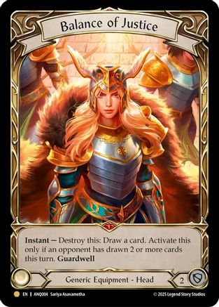 Balance of Justice (ANQ004) Rainbow Foil - Compendium of Rathe: Antiquity Pack