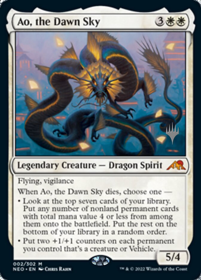 Ao, the Dawn Sky (Promo Pack) [Kamigawa: Neon Dynasty Promos] | Silver Goblin