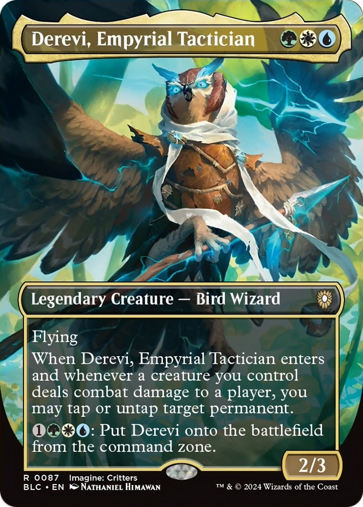 Derevi, Empyrial Tactician (Borderless) [Bloomburrow Commander] | Silver Goblin