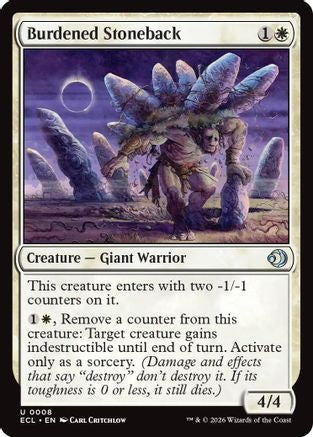 Burdened Stoneback (008) Foil - Lorwyn Eclipsed