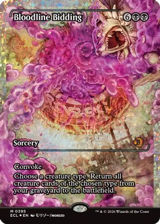 Bloodline Bidding (Showcase) (Fracture Foil) (395) Foil - Lorwyn Eclipsed