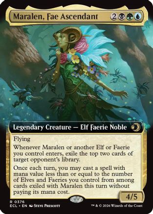 Maralen, Fae Ascendant (Extended Art) (376) Foil - Lorwyn Eclipsed