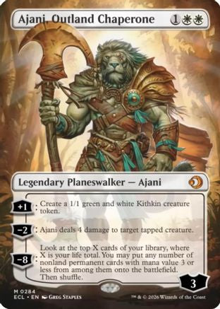 Ajani, Outland Chaperone (Borderless) (284) Foil - Lorwyn Eclipsed