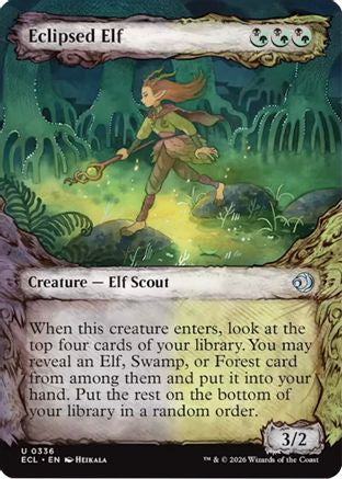 Eclipsed Elf (Showcase) (336) Foil - Lorwyn Eclipsed