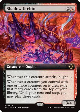Shadow Urchin (Extended Art) (379) Foil - Lorwyn Eclipsed
