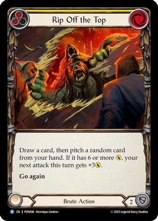 Rip Off The Top (Yellow) (PEN008) Rainbow Foil - Compendium of Rathe