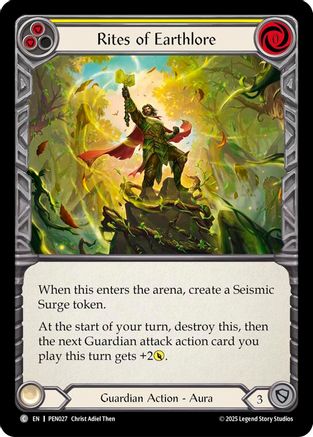 Rites Of Earthlore (Yellow) (PEN027) Rainbow Foil - Compendium of Rathe