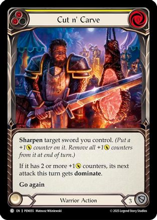 Cut n' Carve (Yellow) (PEN055) Rainbow Foil - Compendium of Rathe