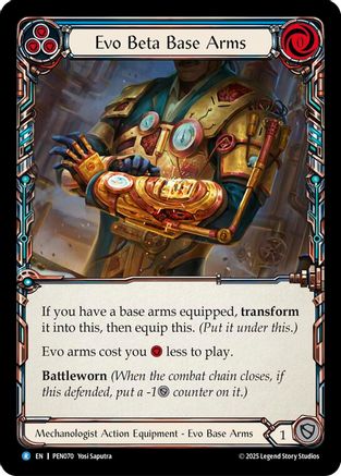 Evo Beta Base Arms (Blue) (PEN070) Cold Foil - Compendium of Rathe