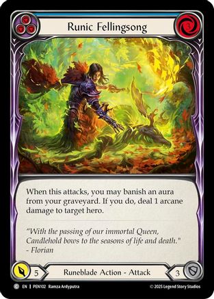 Runic Fellingsong (Blue) (PEN102) - Compendium of Rathe