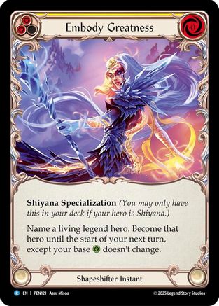 Embody Greatness (Yellow) (PEN121) - Compendium of Rathe