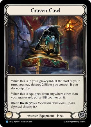 Graven Cowl (PEN137) Cold Foil - Compendium of Rathe