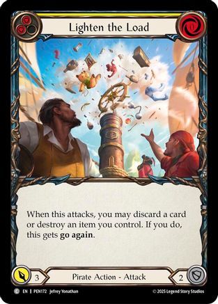 Lighten The Load (Yellow) (PEN172) Rainbow Foil - Compendium of Rathe