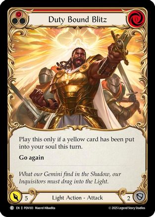 Duty Bound Blitz (Red) (PEN183) - Compendium of Rathe