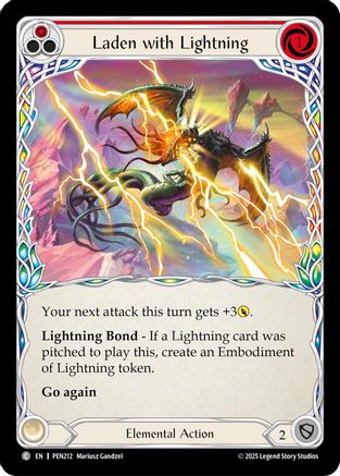 Laden With Lightning (Red) (PEN212) Rainbow Foil - Compendium of Rathe