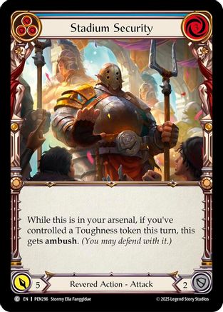 Stadium Security (Blue) (PEN296) Rainbow Foil - Compendium of Rathe
