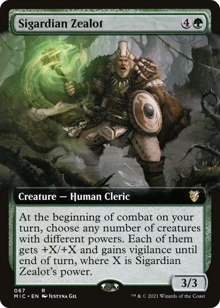Sigardian Zealot (Extended Art) [Innistrad: Midnight Hunt Commander]