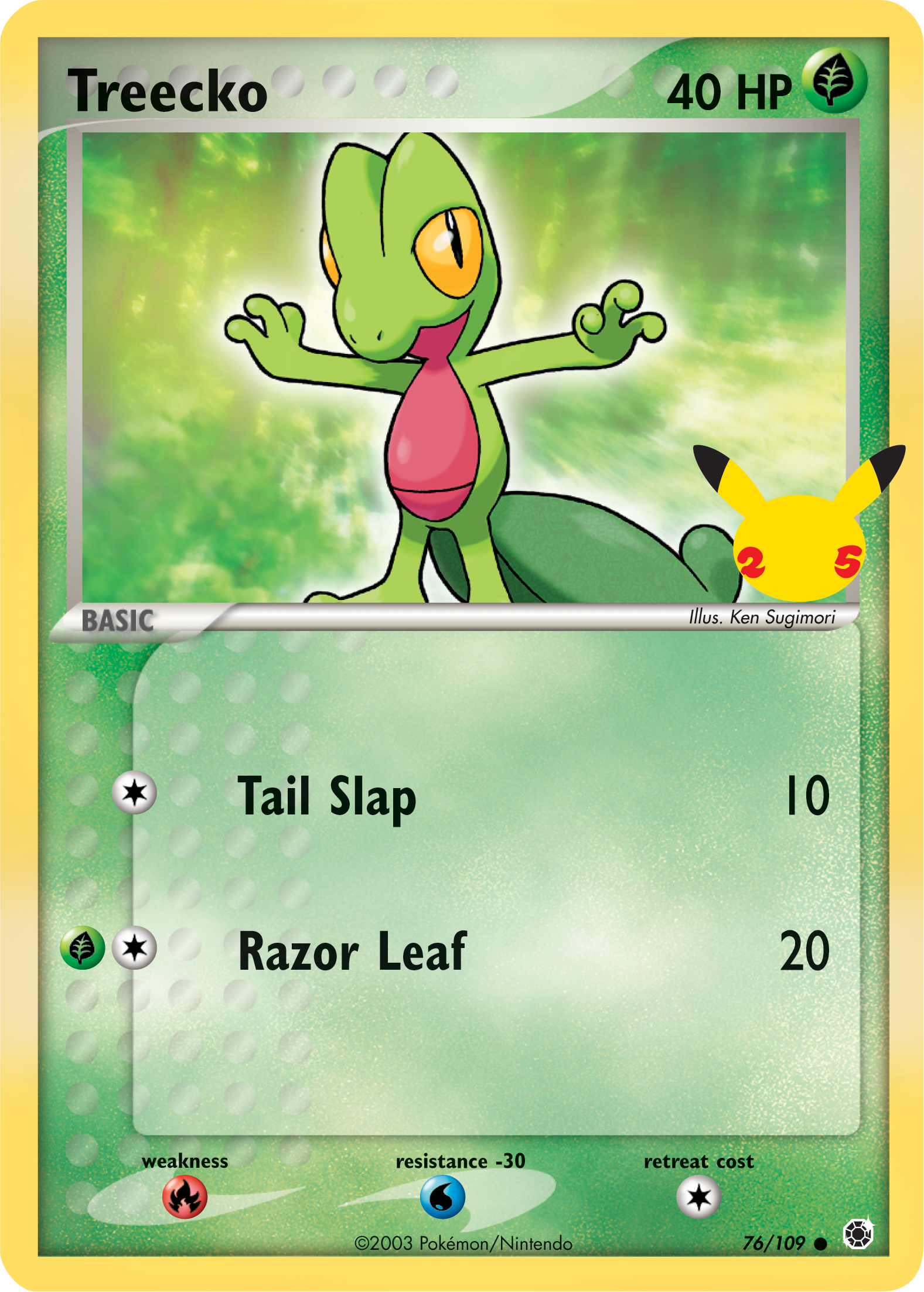 Treecko (76/109) (Jumbo Card) [First Partner Pack] | Silver Goblin