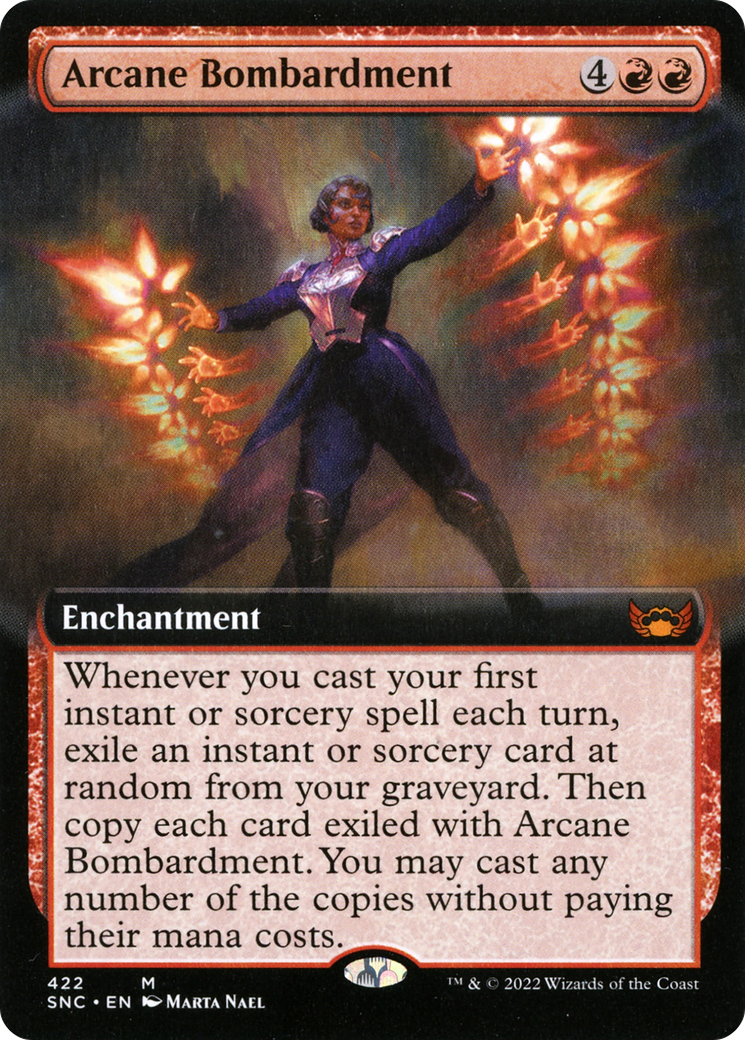 Arcane Bombardment (Extended Art) [Streets of New Capenna] Foil
