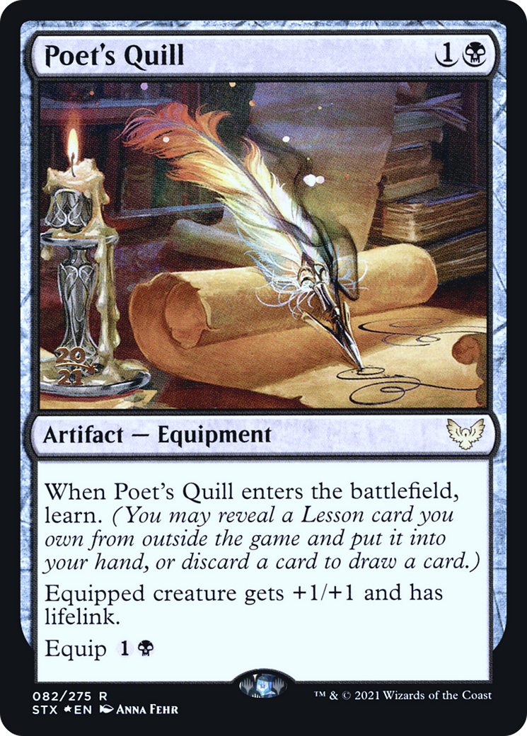 Poet's Quill [Strixhaven: School of Mages Prerelease Promos] | Silver Goblin