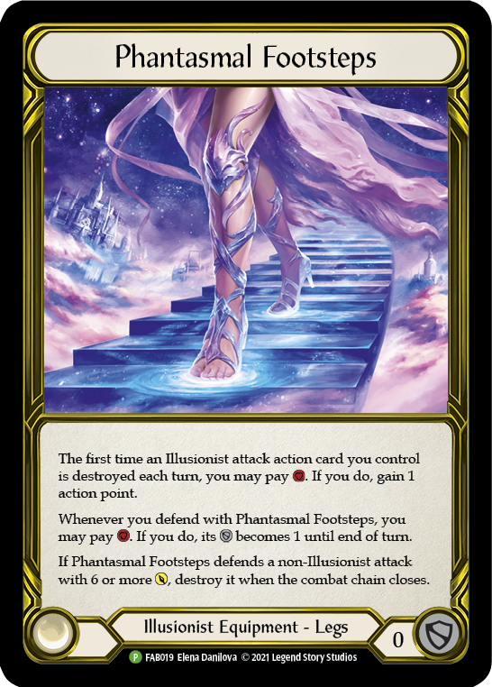 Phantasmal Footsteps (Golden) [FAB019] (Promo)  Cold Foil | Silver Goblin