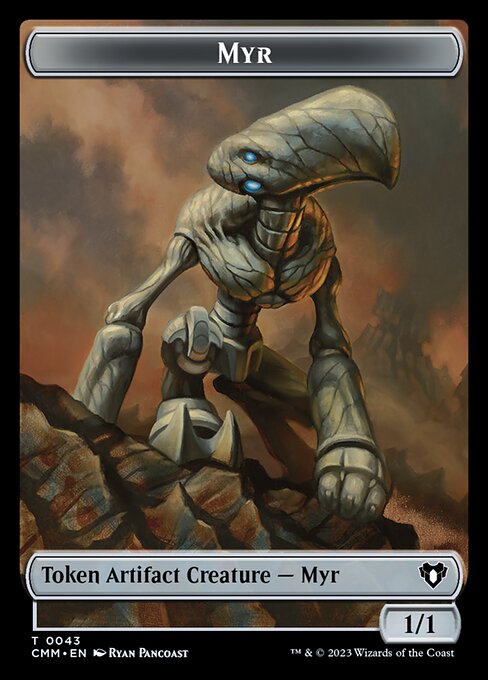 Soldier // Myr Double-Sided Token [Commander Masters Tokens] | Silver Goblin