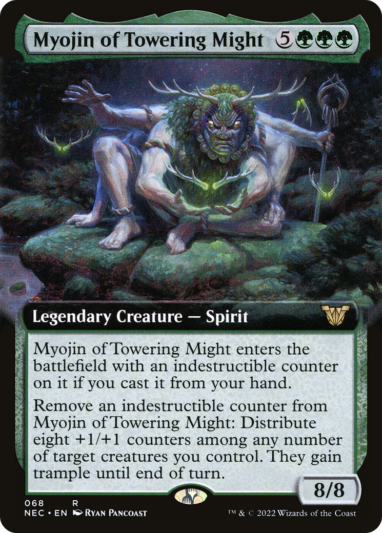 Myojin of Towering Might (Extended Art) [Kamigawa: Neon Dynasty Commander] | Silver Goblin